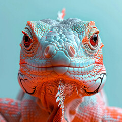 close up of a iguana