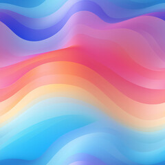 Obraz premium Seamless pattern abstract organic soft rainbow pastel gradient lines waves wallpaper background illustration Spring Easter colors flowing pattern