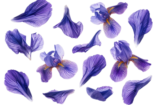blue iris flower isolated