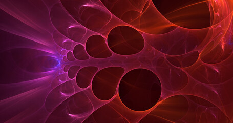 3D manual rendering abstract technology fractal background