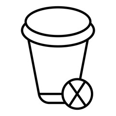   Singleuse items line icon