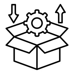   Packaging lifecycle line icon