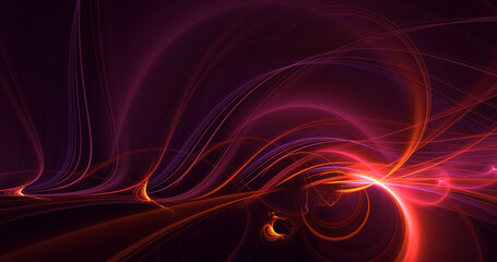 3D manual rendering abstract colorful fractal light background