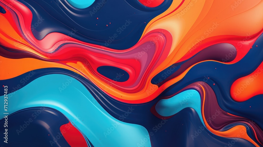 Sticker abstract background liquid vector style