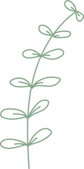 leaf with drops outline