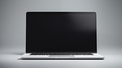 laptop with white background. generative ai - obrazy, fototapety, plakaty