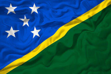 National flag of Solomon islands.  Background  with flag of Solomon islands.