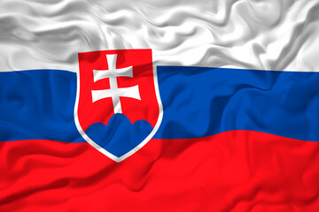 National flag of Slovakia. Background  with flag of Slovakia.