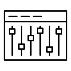   Music Mixing line icon