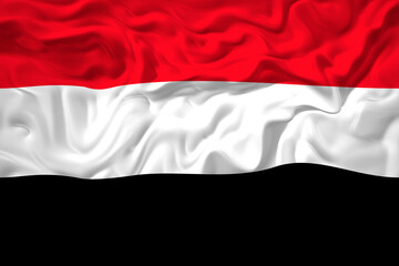 National flag of Yemen. Background  with flag  of Yemen.