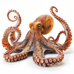 octopus isolated on white background