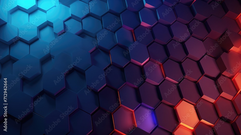 Wall mural abstract background with hexagons