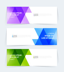 Fototapeta premium Geometric banner design with Vector presentation template.