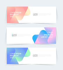 Geometric banner design with Vector presentation template.