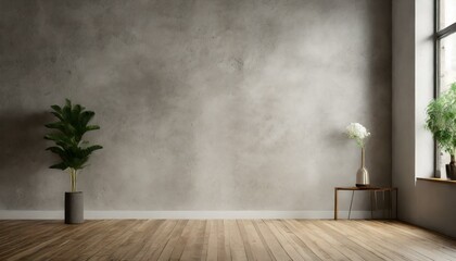 Contemporary Blank Slate: Gray Concrete Wall Mockup with Copy Space