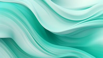 Abstract Background Showcasing Mint Color Gradients in a Swirling Pattern