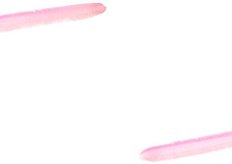 透明感のあるピンク色の線が二本並んだ水彩で描いたイラスト