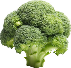 Broccoli isolated on transparent background. PNG