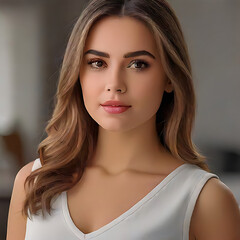 Naklejka premium Happy women, Happy women for International Women’s day , photo style women by Generative Ai
