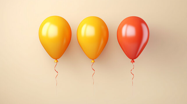 3d render illustration of balloons