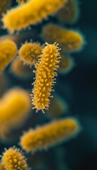 Naklejka premium Microscopic View of Pollen Grains Cluster