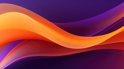 Abstract background with smooth lines in orange purple and yellow colors generative ai