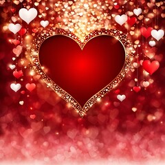 Red and Pink Abstract background with bokeh background