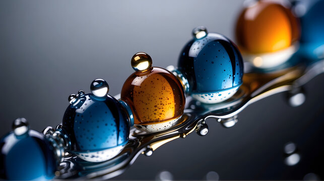 Unseen Water drop in line macro colorful image for wallpaper, background and wall arts