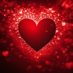Red Heart shape with bokeh background