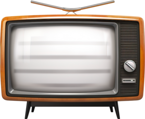 Retro old television isolated on transparent background png