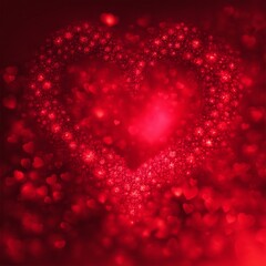 Red Heart shape with bokeh background