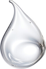 Transparent gel cream water beauty care isolated on transparent background. 