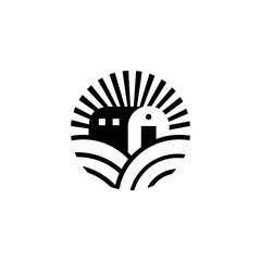 Farm logo design vector,Editable EPS 10
