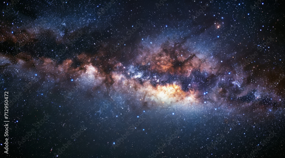 Canvas Prints Dazzling galaxy with a rich tapestry of stars, set against the infinite cosmos.