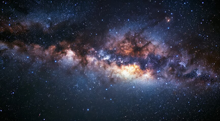 Dazzling galaxy with a rich tapestry of stars, set against the infinite cosmos.