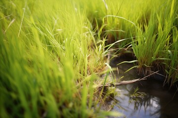 dense wetland vegetation with water channels