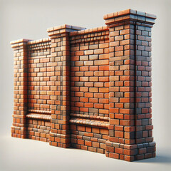 Brick Wall Fence