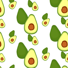  avocado seamless pattern vector