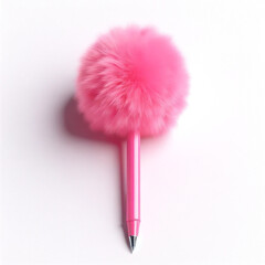 fluffy pink pen