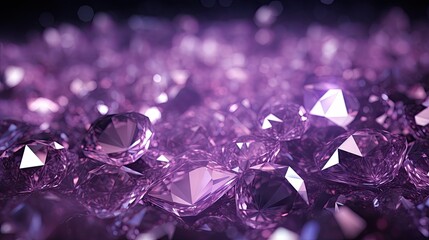 Background with purple diamonds arranged in a diamond pattern with a 3d effect and particle system