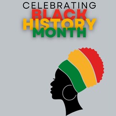 Black history month celebrate.illustration design graphic Black history month