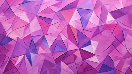 Fototapeta premium Imagineprompt a series of interlocking triangles in shades of pink and purple