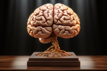 Depiction of the human brain or intellect - obrazy, fototapety, plakaty