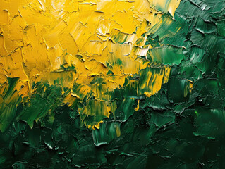 Abstract painting background texture with green and yellow colors, Ai Generate Image