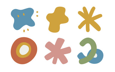 Abstract shapes vector clipart. 