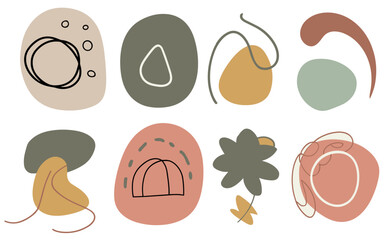 Abstract shapes vector clipart.