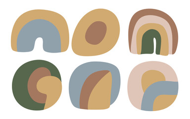 Abstract shapes vector clipart.