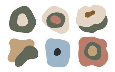 Abstract shapes vector clipart.