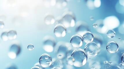Background with clear serum or gel drops with air bubbles.