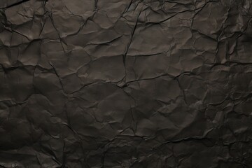 Black recycled paper crumpled texture background. - obrazy, fototapety, plakaty